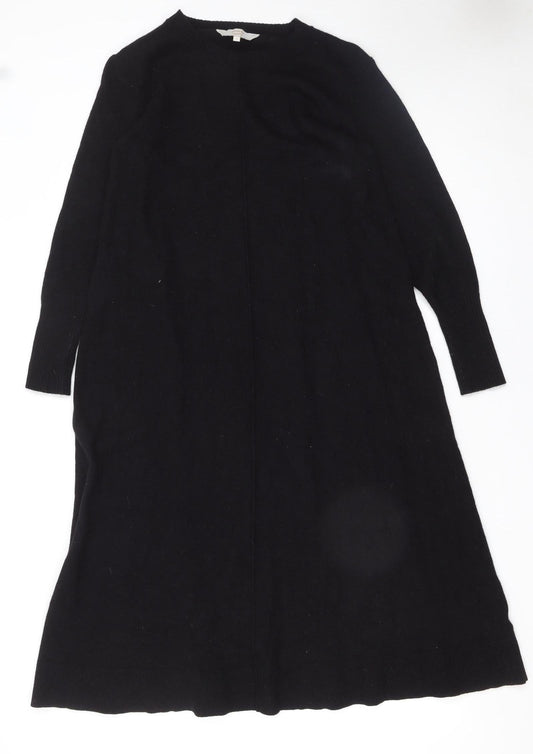 Modern Rarity Women's Black Midi Jumper Dress Size S