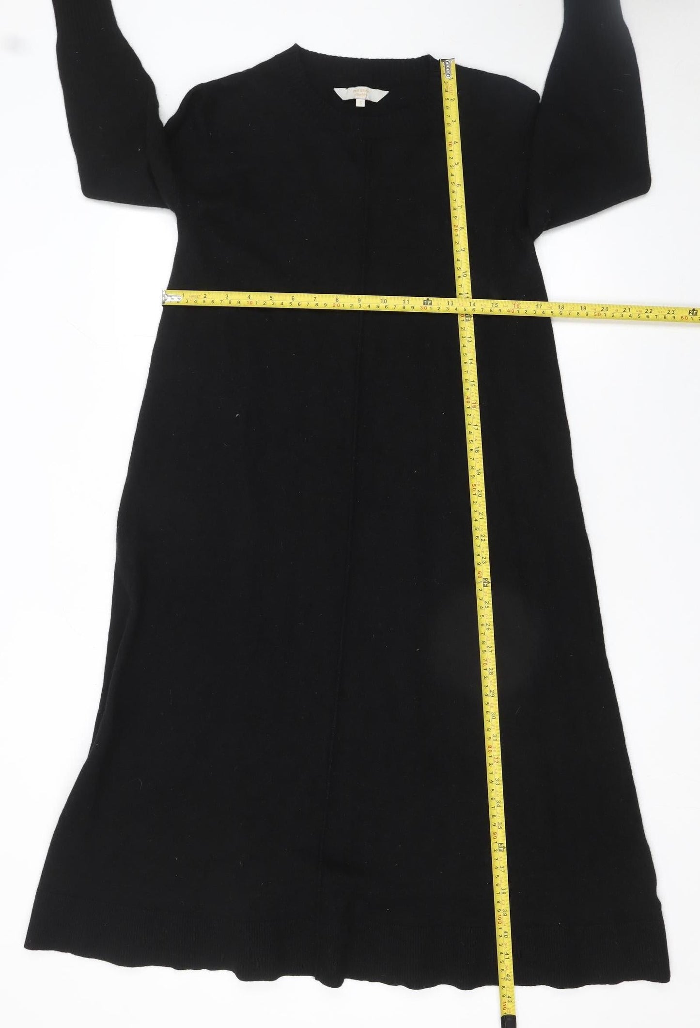 Modern Rarity Women's Black Midi Jumper Dress Size S