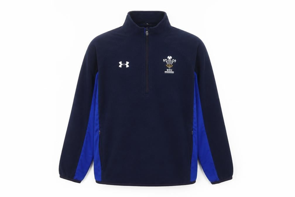 Under Armour Mens XL Blue 1/4 Zip Fleece Rugby Sweatshirt
