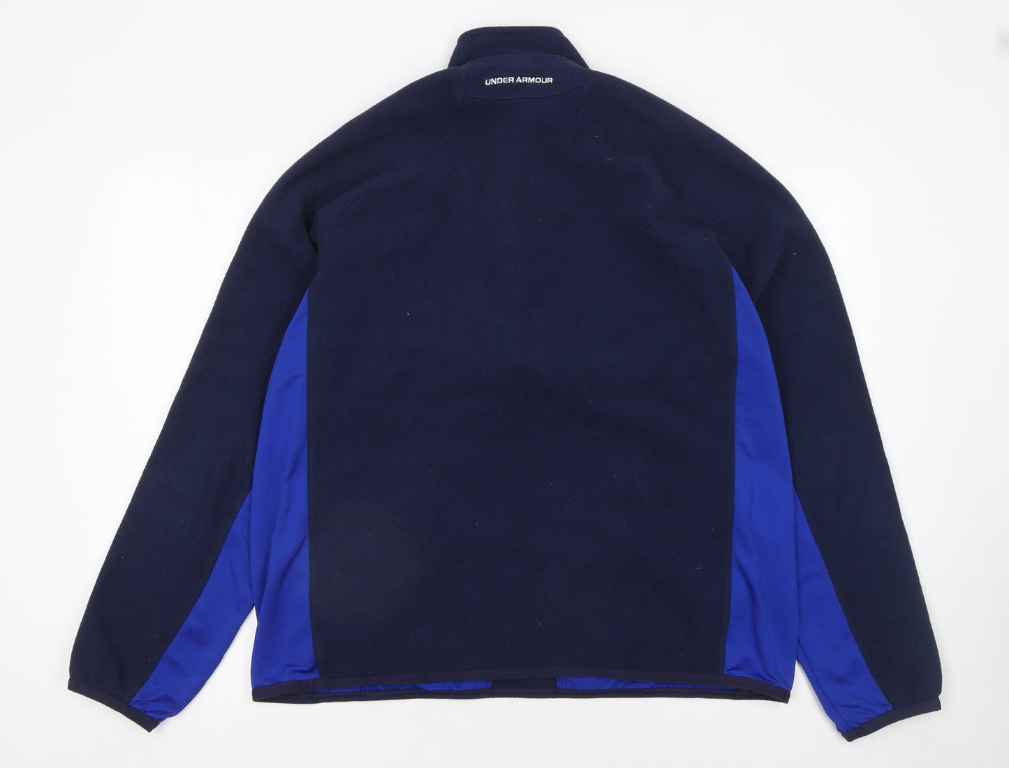 Under Armour Mens XL Blue 1/4 Zip Fleece Rugby Sweatshirt