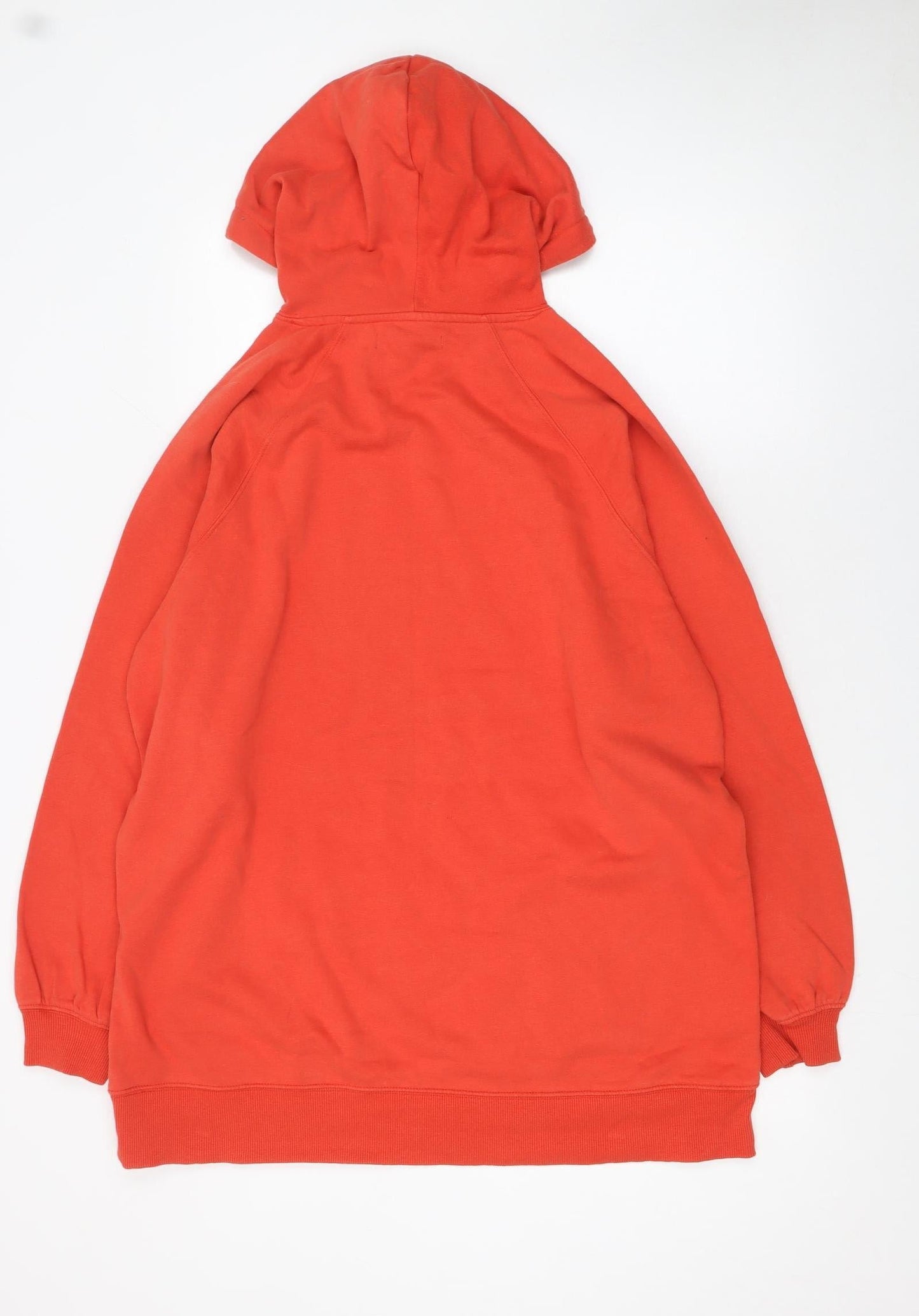 Next Men’s Orange Pullover Hoodie L Regular Fit Fleece