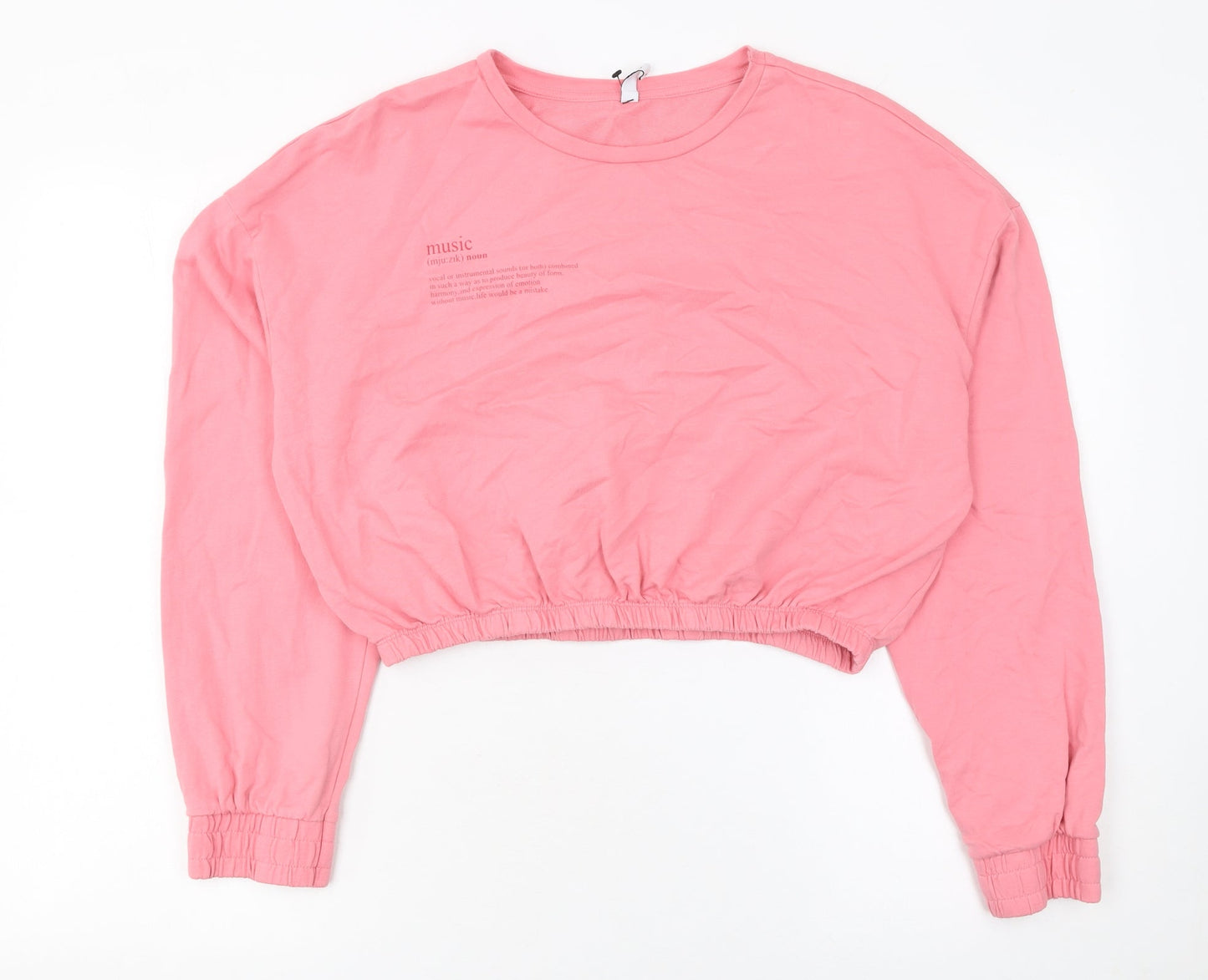 ONLY Neon & Nylon Pink Cropped Pullover Sweatshirt Women’s M