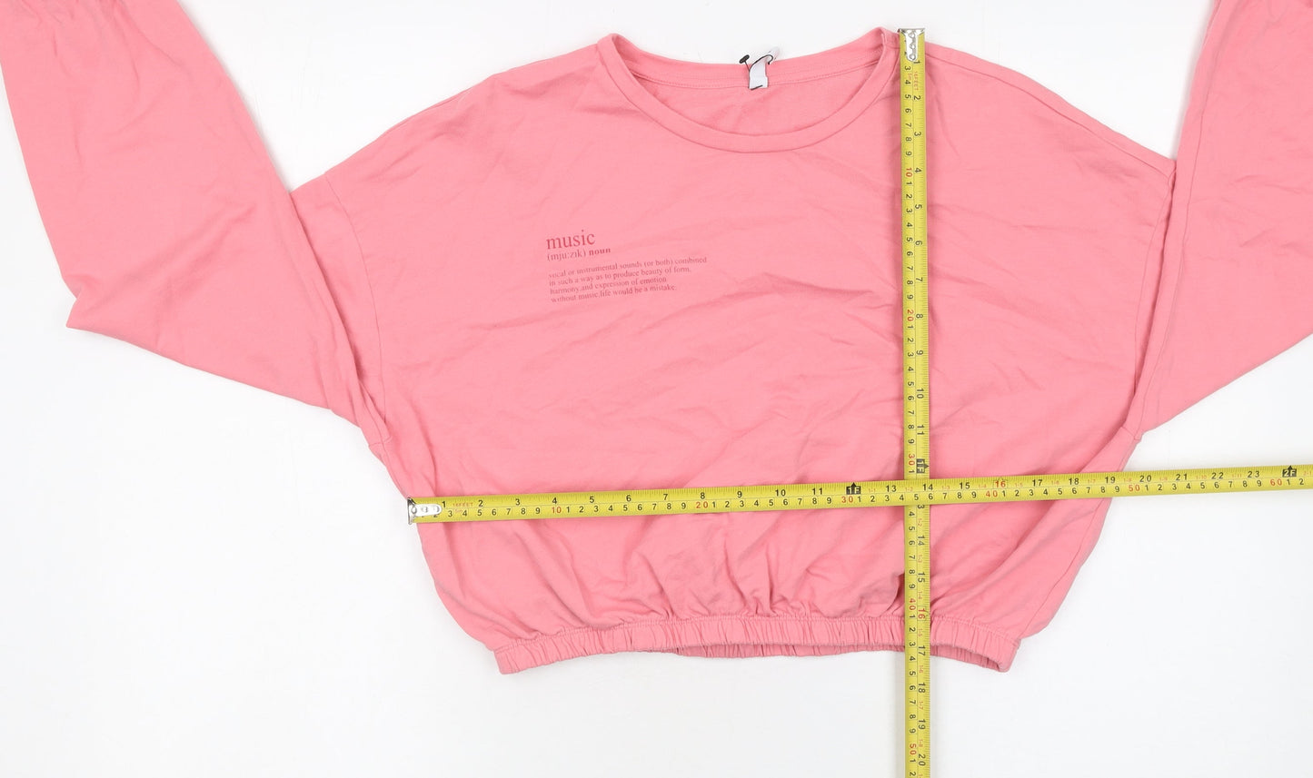 ONLY Neon & Nylon Pink Cropped Pullover Sweatshirt Women’s M