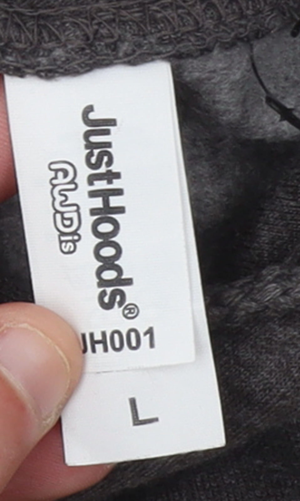 Just Hoods AWDis Womens Charcoal Graphic Pullover Hoodie Size L