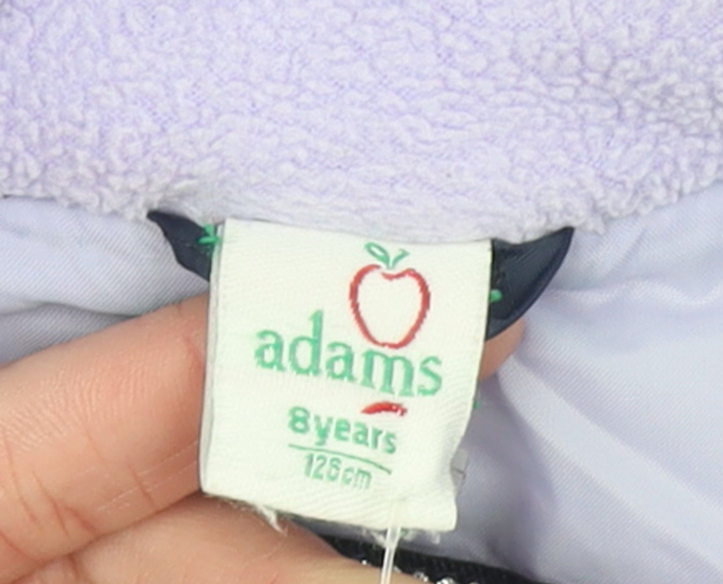Adams Girls Blue Hooded Puffer Jacket 8 Years Nylon Mid-Length Coat