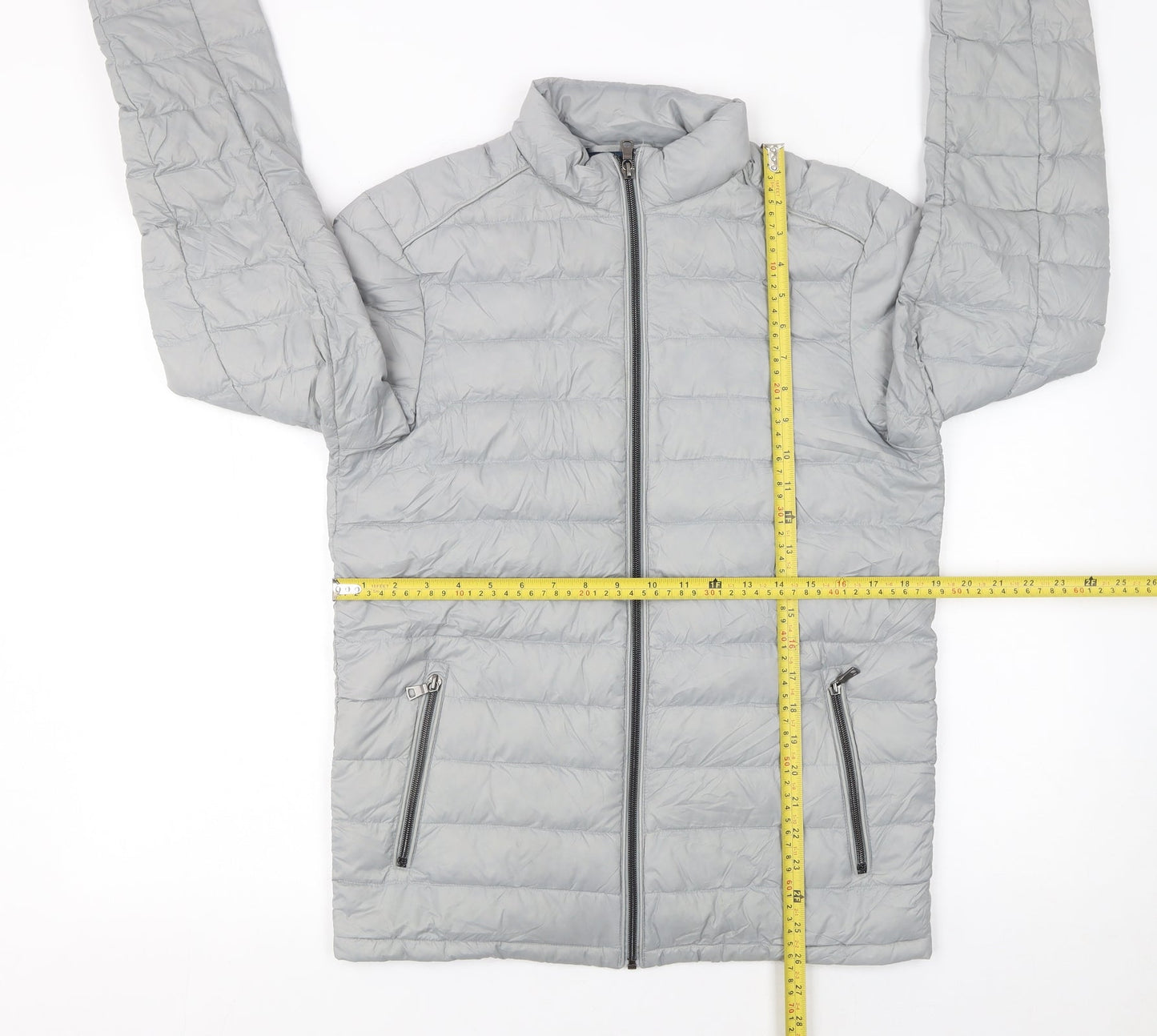 Marks and Spencer Women’s Grey Puffer Jacket Small Quilted Down Coat