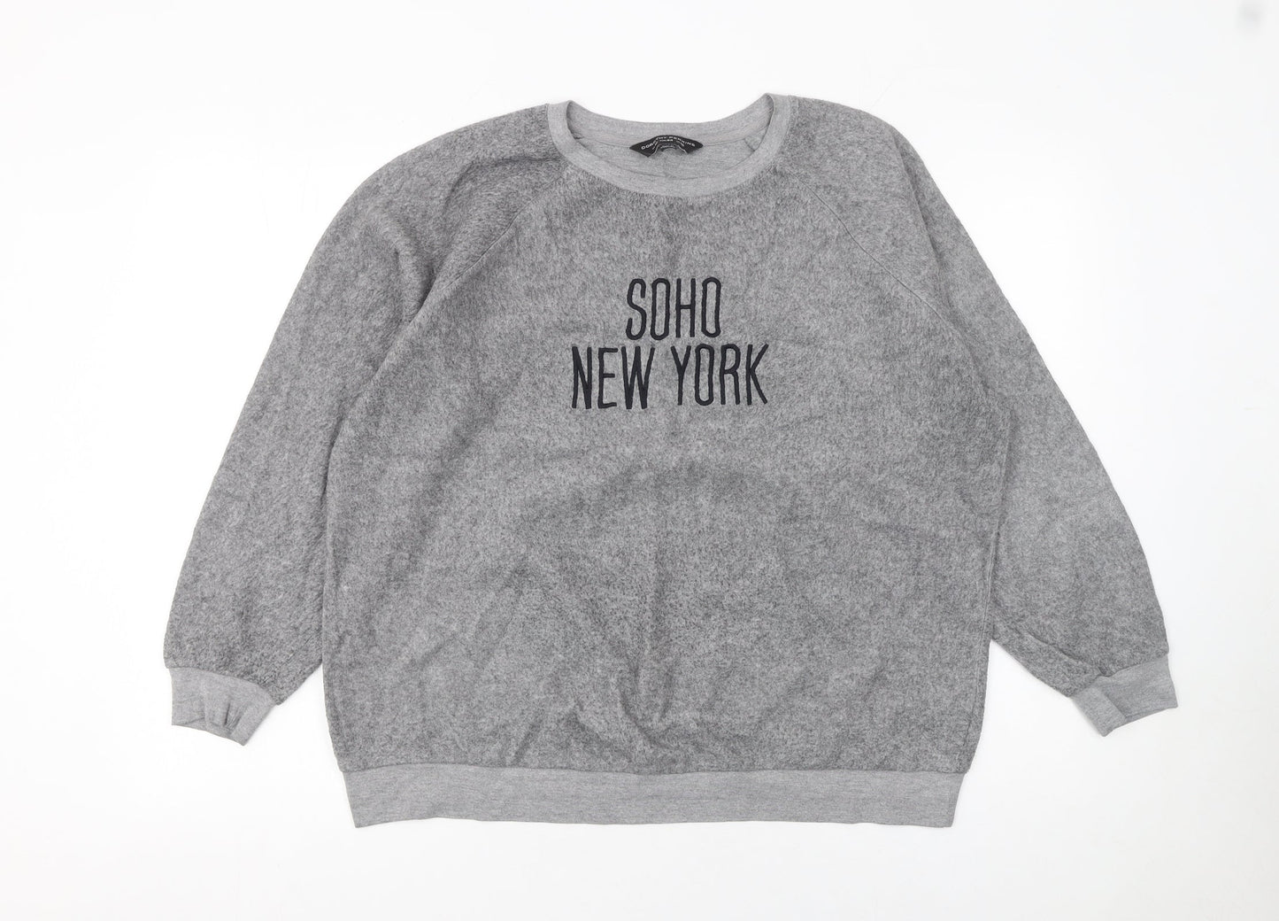 Dorothy Perkins Women’s Grey Pullover Sweatshirt UK 16 SOHO NEW YORK