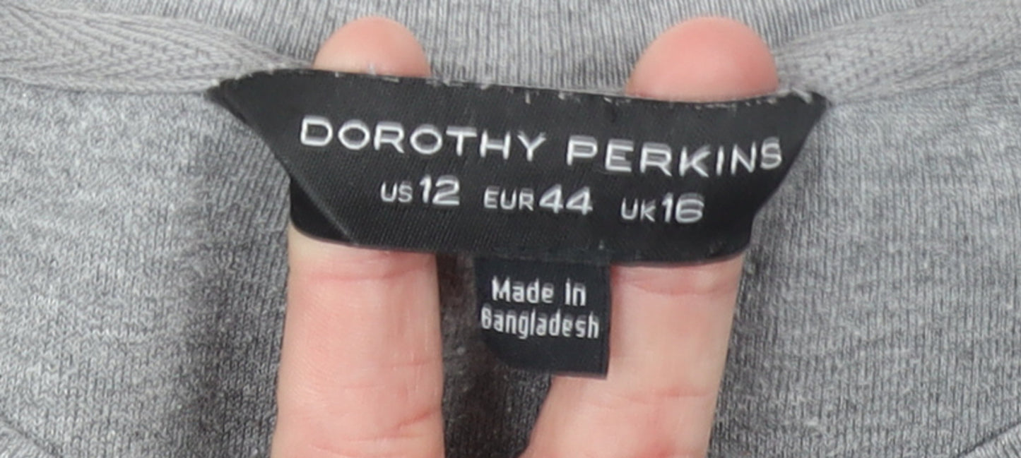 Dorothy Perkins Women’s Grey Pullover Sweatshirt UK 16 SOHO NEW YORK