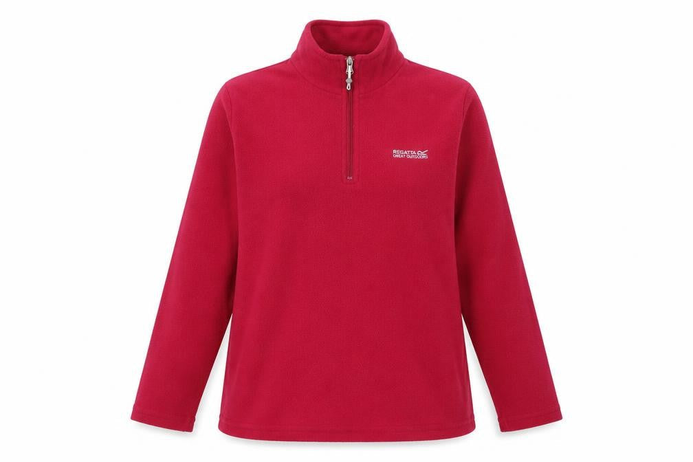 Regatta Women’s Red Fleece 1/4 Zip Pullover Sweatshirt UK 14