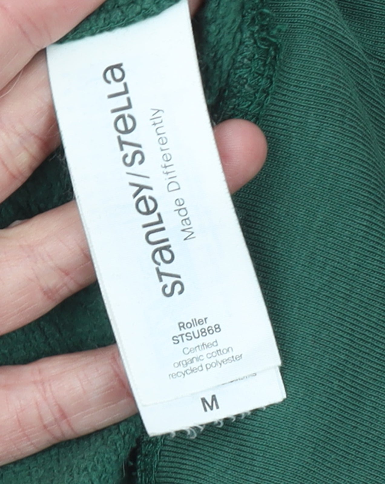 Stanley/Stella Womens Green JOY Sweatshirt Size M Organic Cotton Blend
