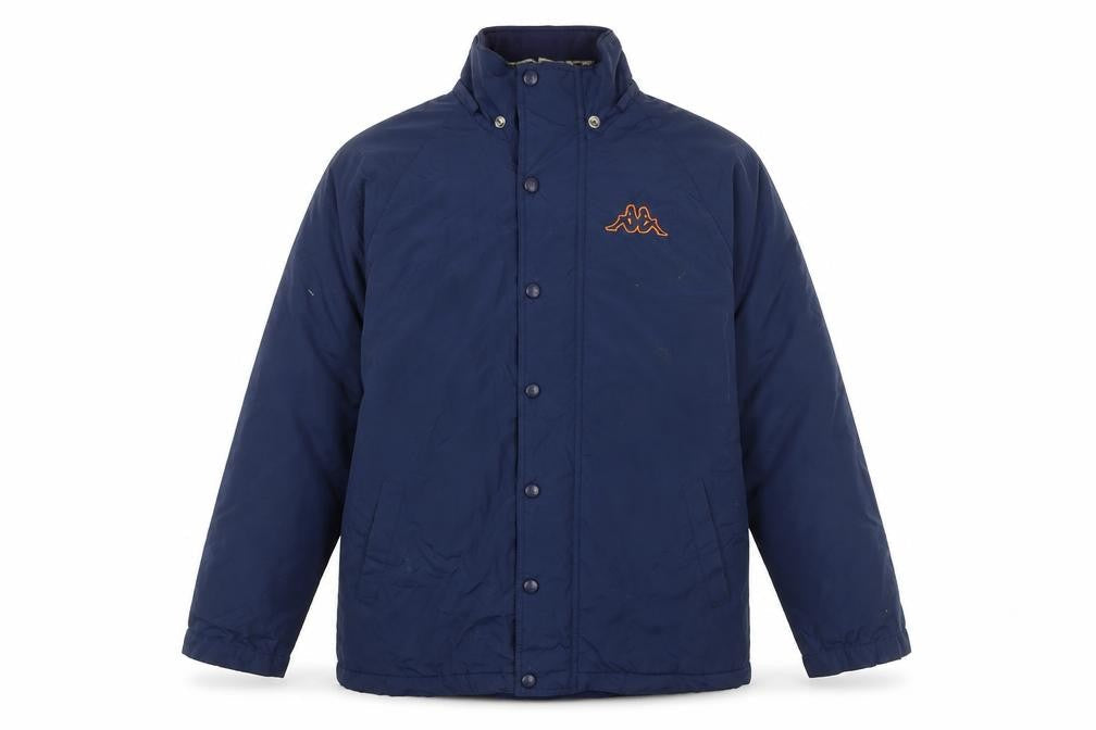 Kappa Men's Blue Nylon Lined Mid-Length Sports Jacket Size M