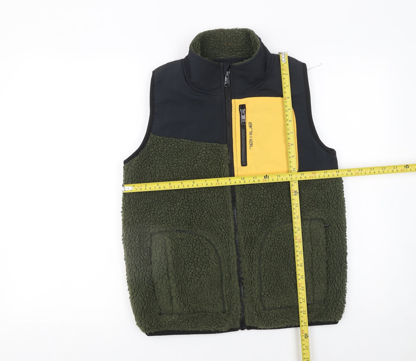 Animal Boys Green Fleece Bodywarmer Gilet 13 Years Full Zip Outdoor Vest