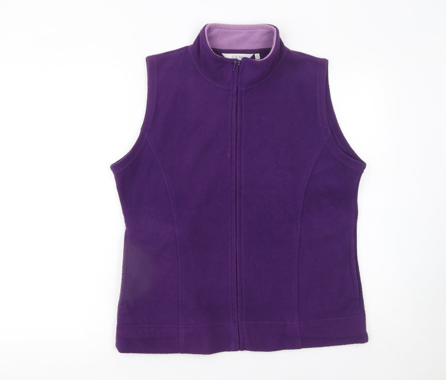 EWM Womens Purple Fleece Zip Waistcoat Bodywarmer Size 14