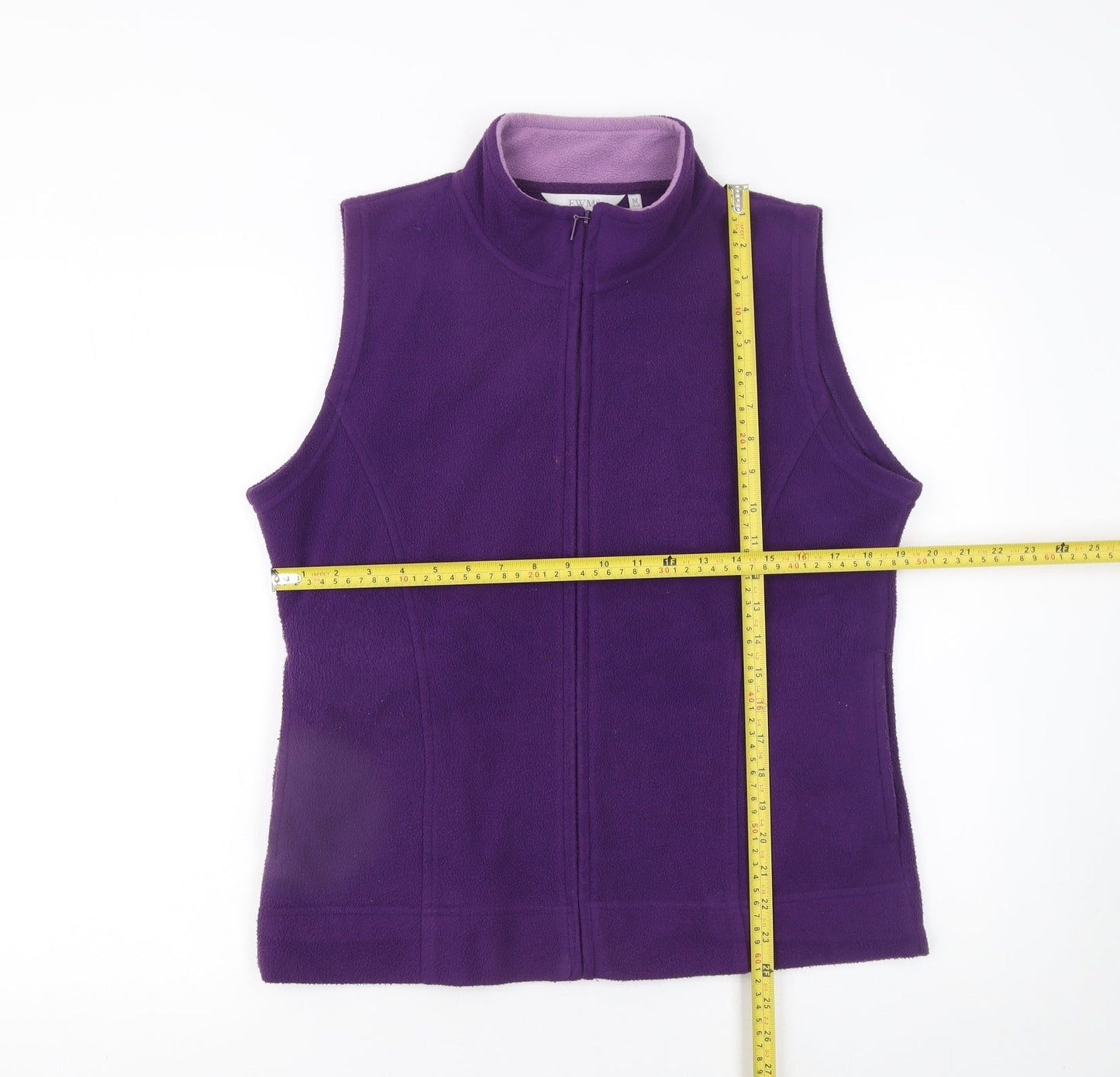 EWM Womens Purple Fleece Zip Waistcoat Bodywarmer Size 14