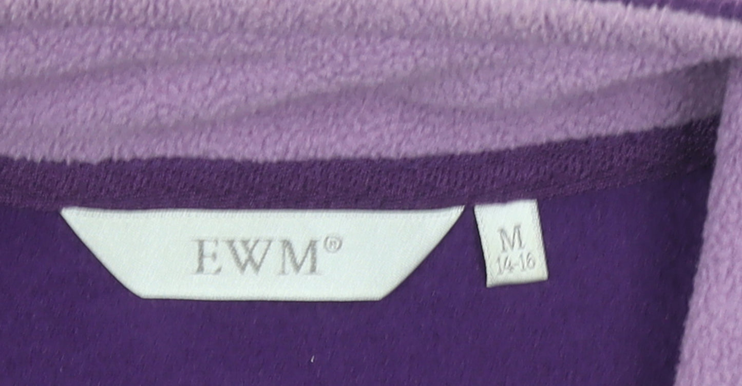 EWM Womens Purple Fleece Zip Waistcoat Bodywarmer Size 14