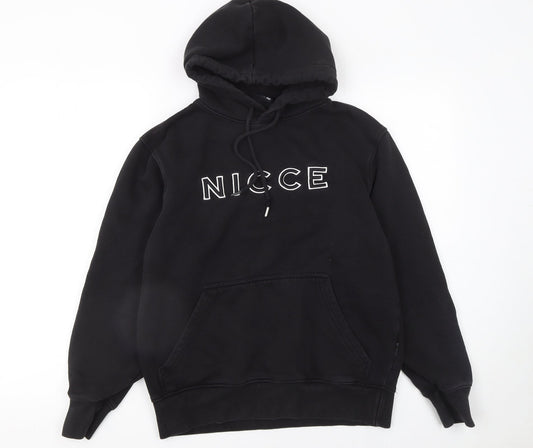 Nicce Men's Black XS Pullover Hoodie Embroidered Logo