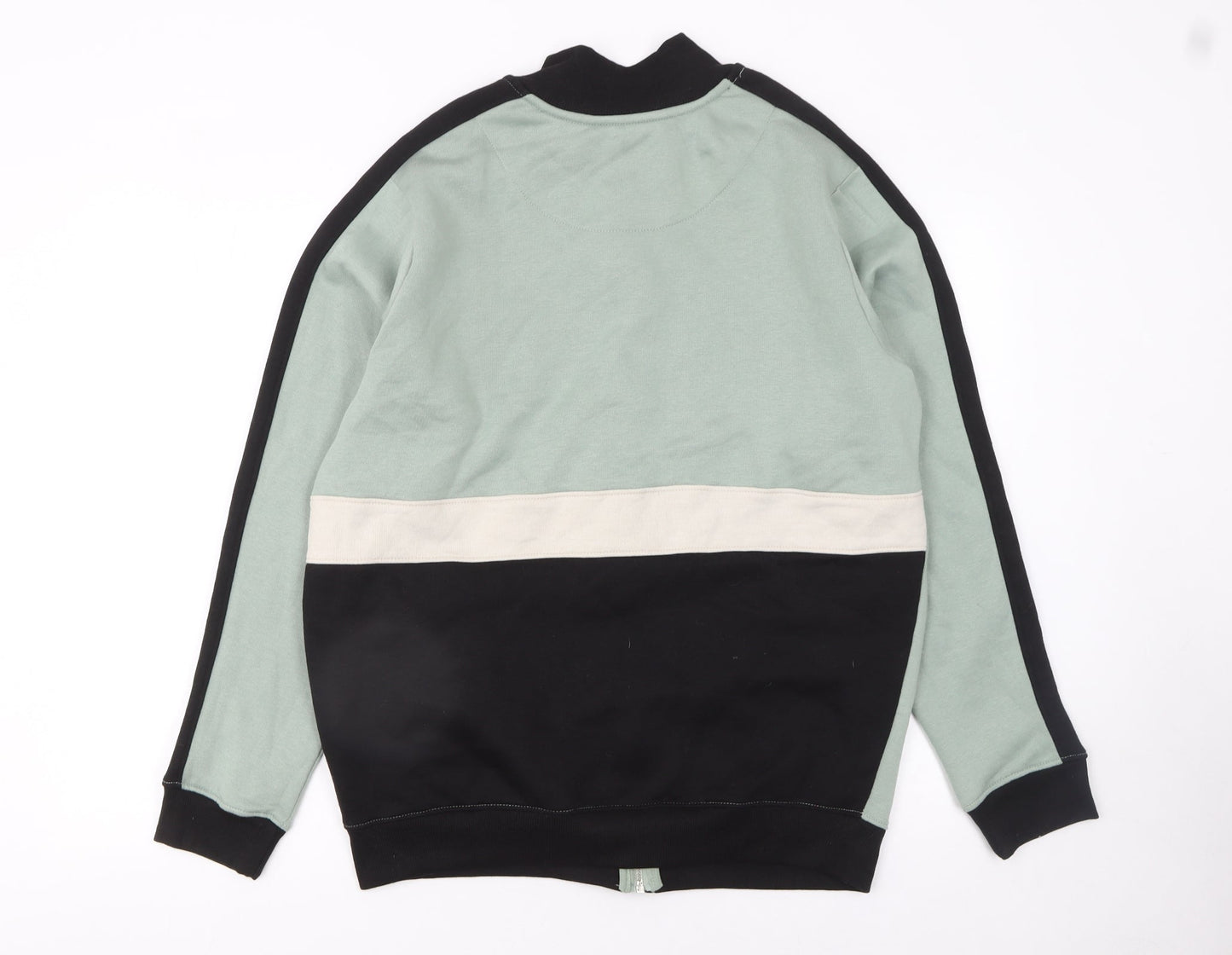 boohooMAN Men’s Green Full Zip Sweatshirt M Regular Fit