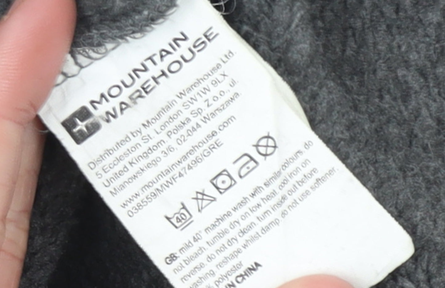 Mountain Warehouse Men's Grey 1/4 Zip Fleece Sweatshirt M