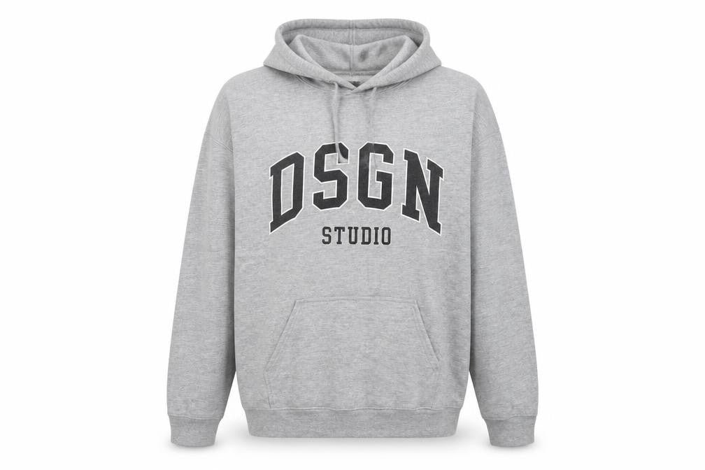 Boohoo Women Grey DSGN Studio Pullover Hoodie Large Casual Cotton Blend