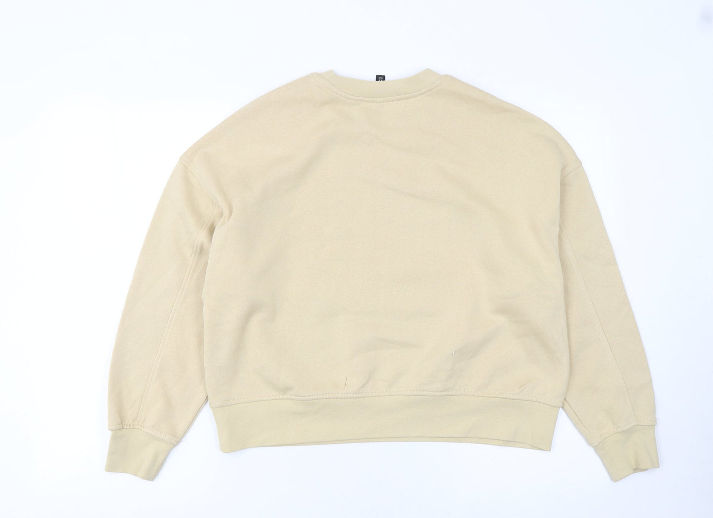 H&M Divided Yale Beige Graphic Cotton Blend Sweatshirt XS Women