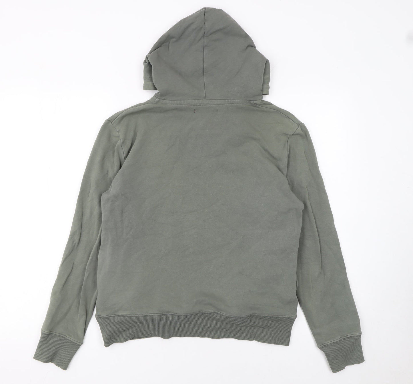 Henleys Womens Green Pink Graphic Pullover Hoodie Size 2 Cotton Blend