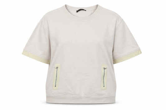 Diesel Black Gold Women’s Beige Short Sleeve Pullover Sweatshirt S