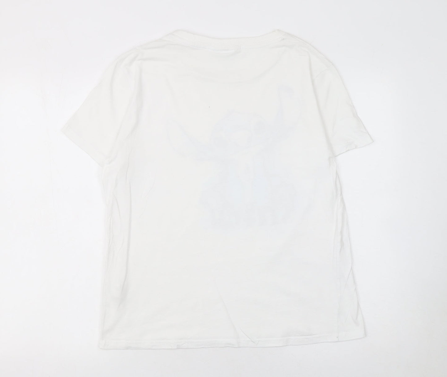 Primark Women’s White Stitch Disney Cotton T-Shirt Size 12