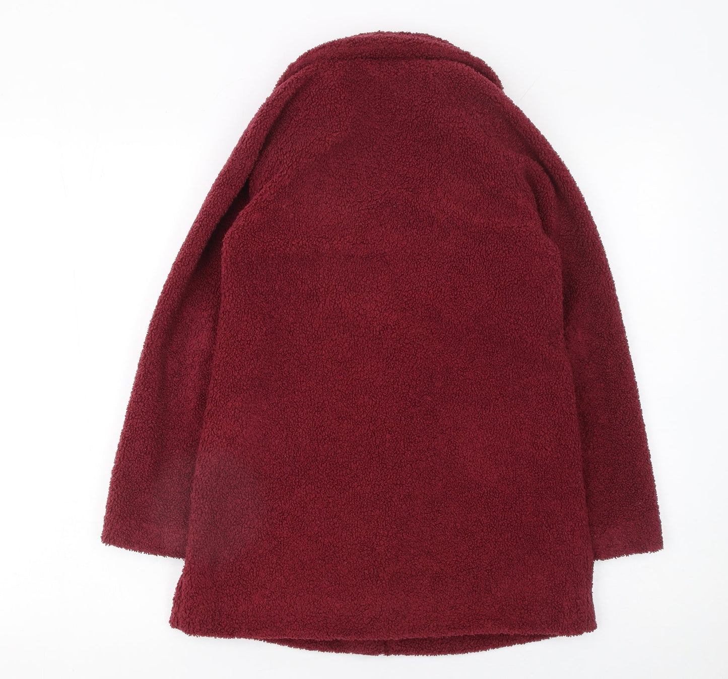 Next Girls Red Faux Shearling Basic Coat 10 Years Lined Winter Outerwear