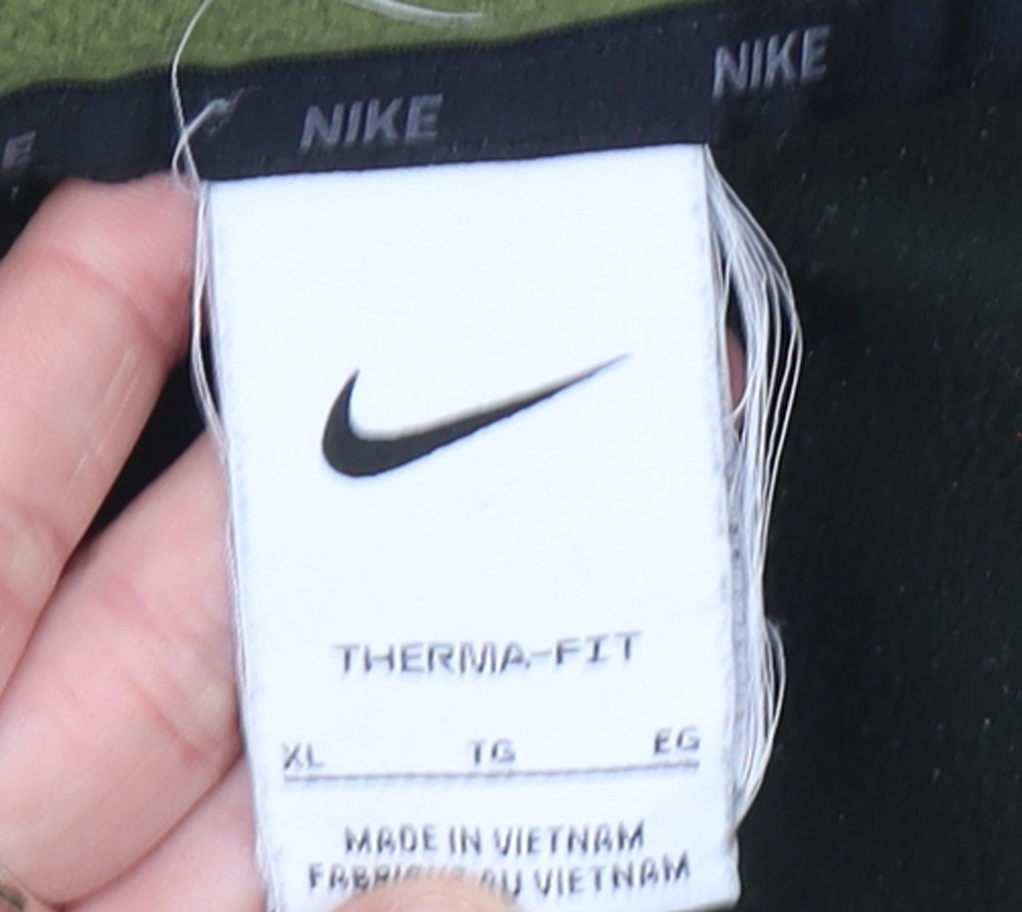 Nike Men's Green XL Full Zip Therma-Fit Hoodie