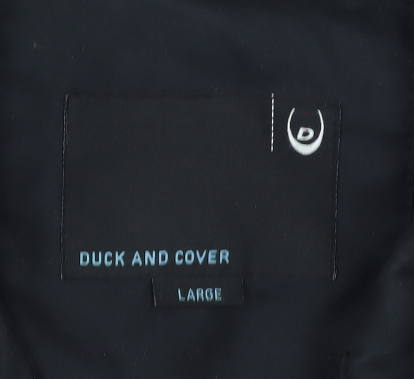 Duck and Cover Men’s Black Mid-Length Overcoat Size L Polyester