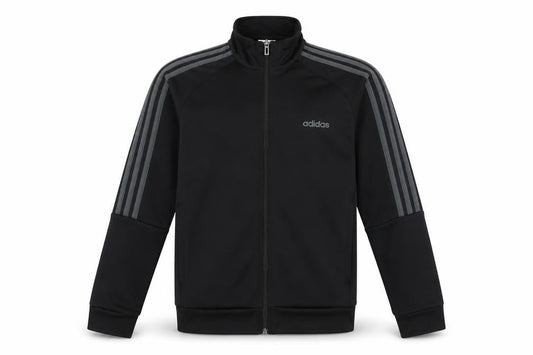 Adidas Boys Black 13-14 Years Track Jacket Full Zip Lightweight Sports Top