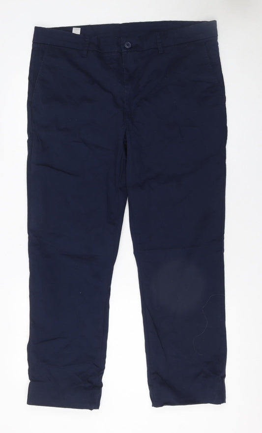 Dunnes Stores Men's Blue Chino Trousers 36W 33L Regular Fit