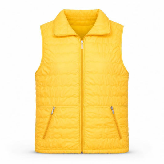 Aviator London Women's Yellow Puffer Waistcoat Size S Lightweight