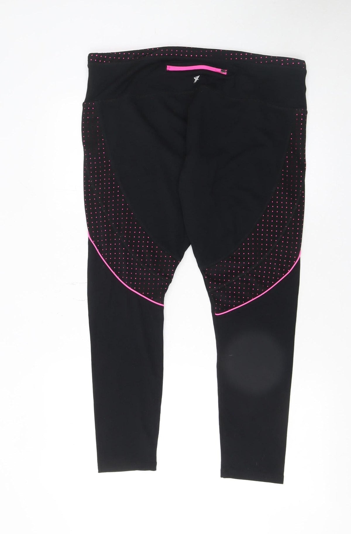 Workout Women Black Pink Large Leggings Nylon Stretch Activewear