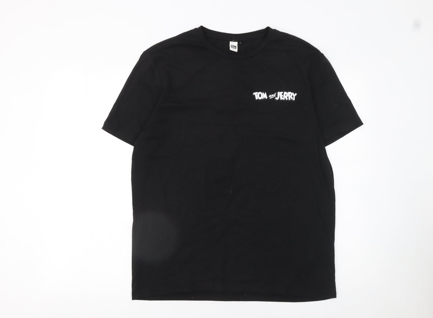 Tom and Jerry Men's Black Graphic Print T-Shirt Size M