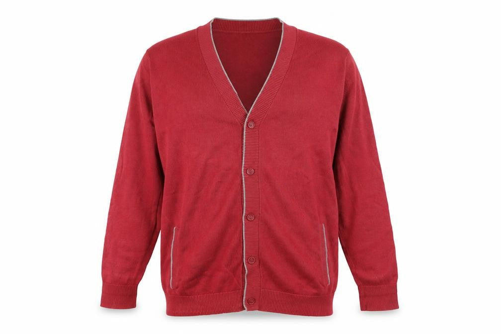 Gap Men's Red Cotton V-Neck Button Cardigan XL