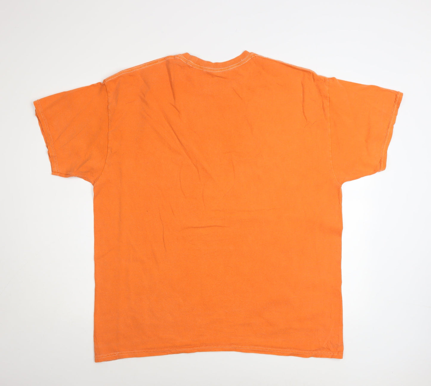 Urban Outfitters Men's Orange Peace Graphic Oversized T-Shirt M
