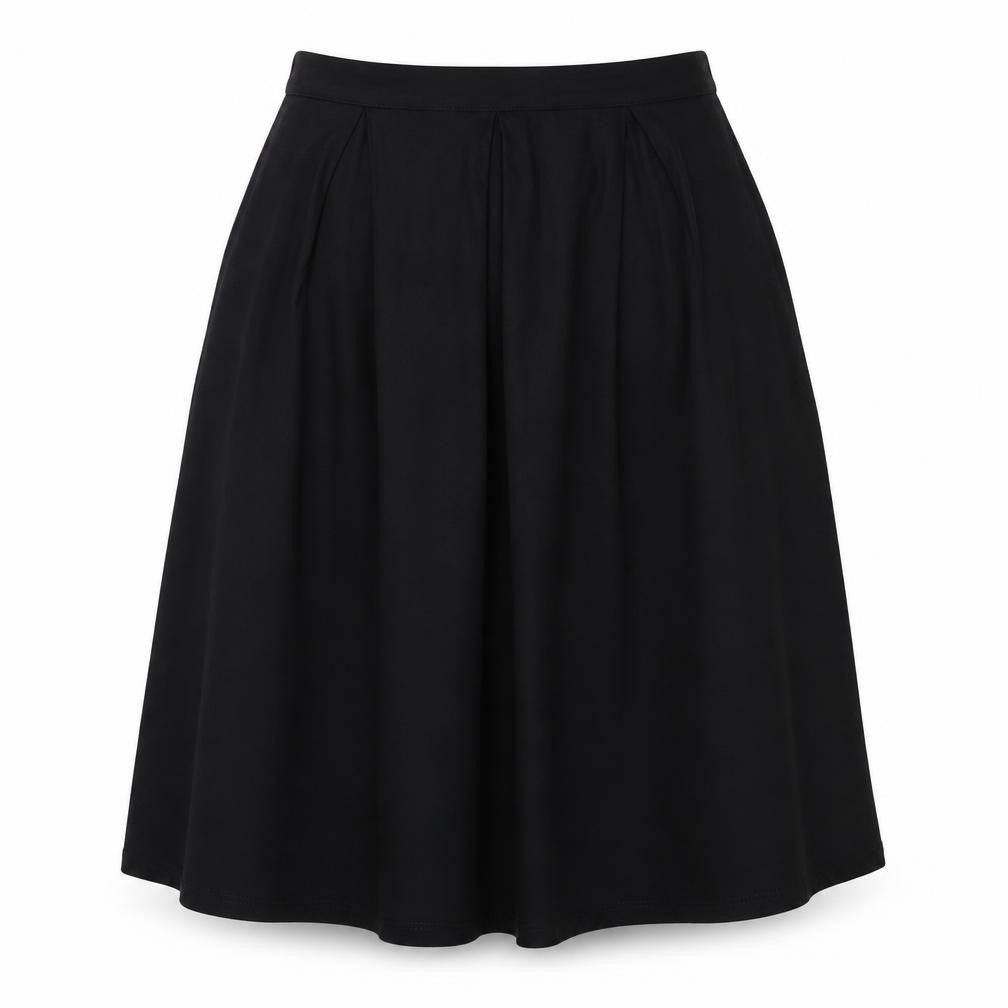 ASOS Women’s Black Midi A-Line Skirt Size 10 Viscose Lightweight