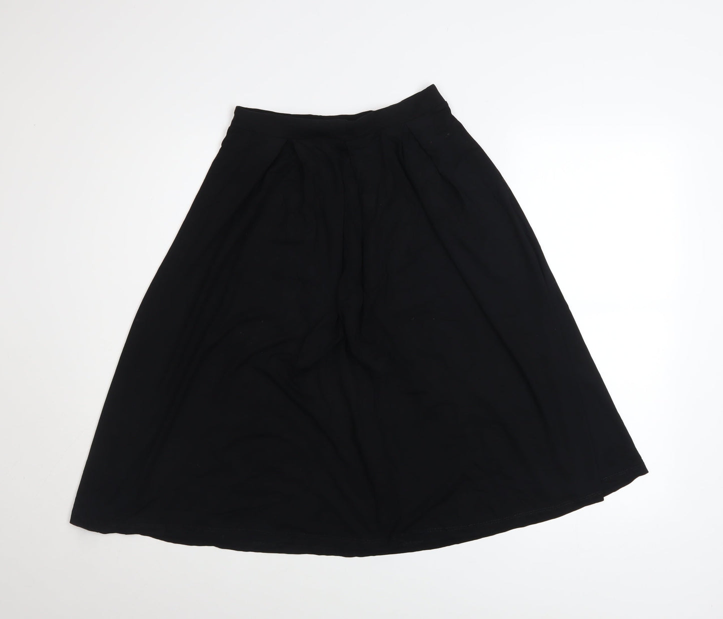 ASOS Women’s Black Midi A-Line Skirt Size 10 Viscose Lightweight
