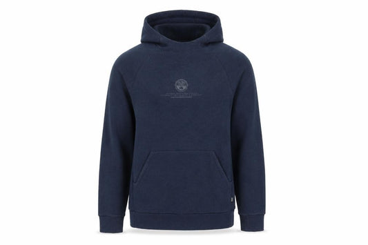 Napapijri Men's Blue Pullover Hoodie Size S Regular Fit Logo Fleece