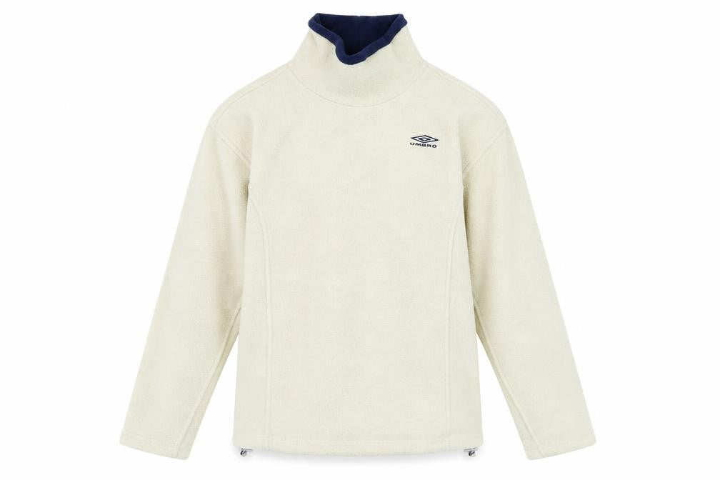 Umbro Boys Beige Fleece Pullover Sweatshirt 14 Years High Neck Winter Top