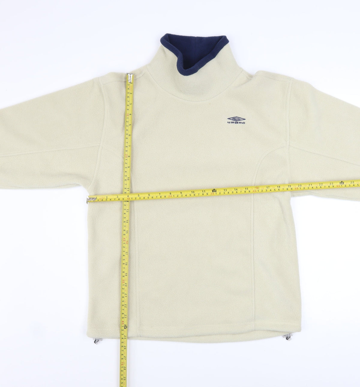 Umbro Boys Beige Fleece Pullover Sweatshirt 14 Years High Neck Winter Top