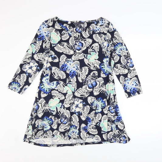 Marks and Spencer Womens Blue Butterfly Tunic Blouse Size 12
