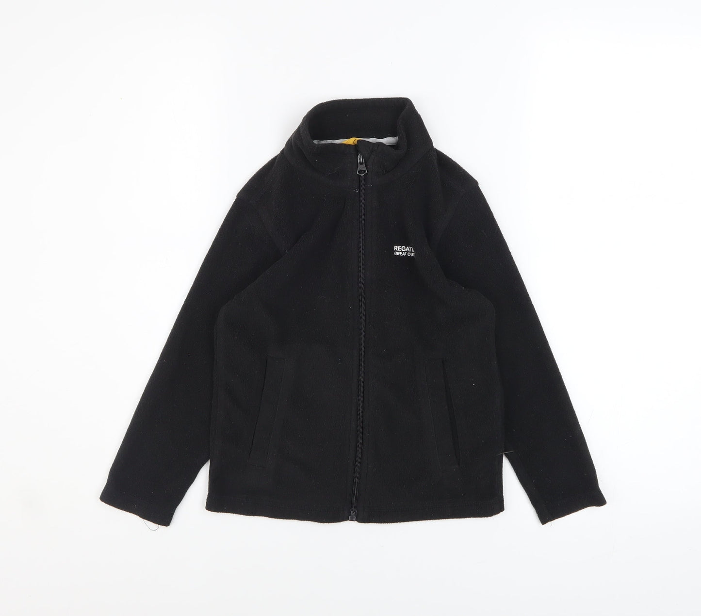 Regatta Girls Black Fleece Full Zip Mid-Length Jacket 5-6 Years Outdoor