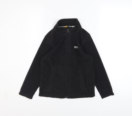 Regatta Girls Black Fleece Full Zip Mid-Length Jacket 5-6 Years Outdoor