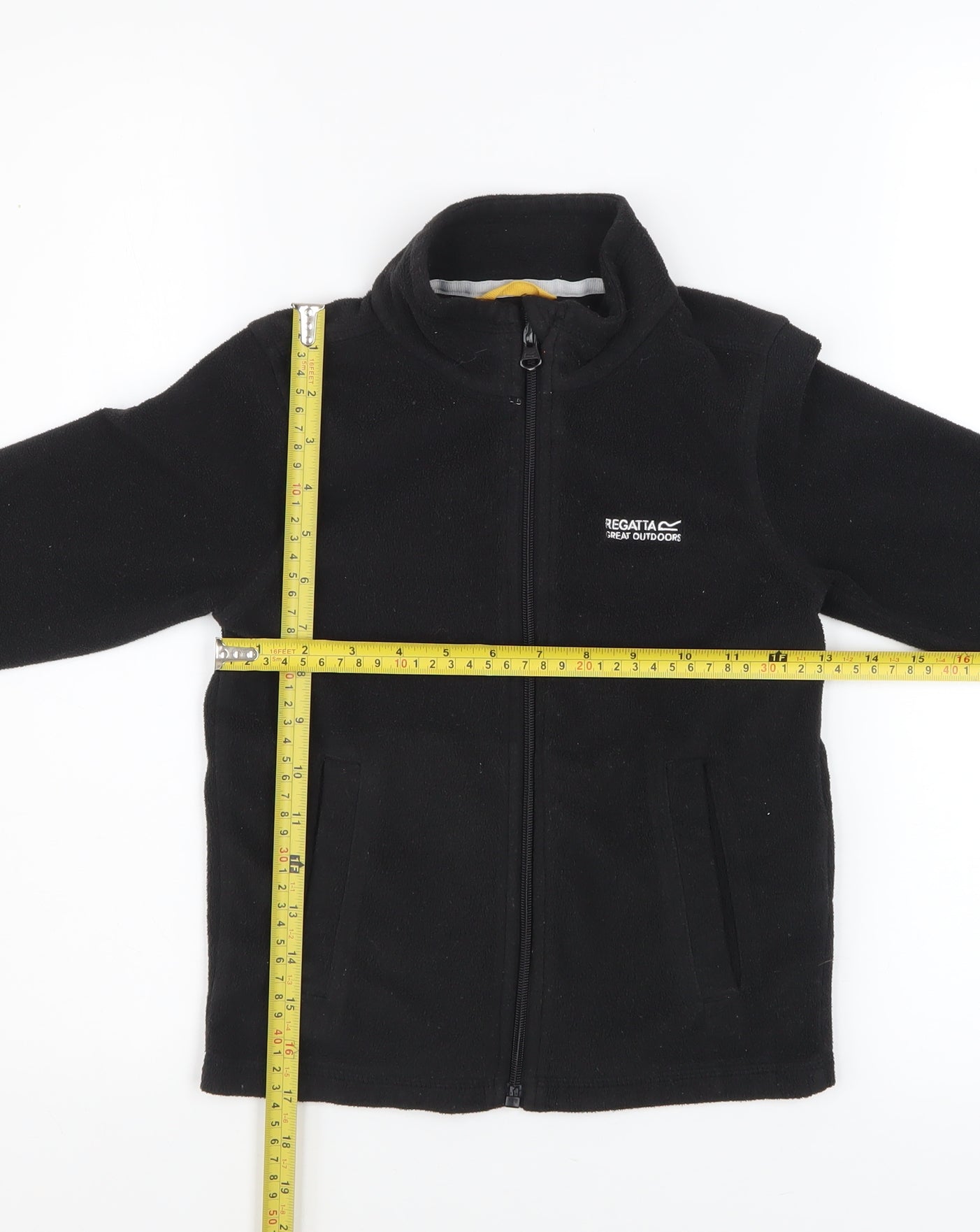 Regatta Girls Black Fleece Full Zip Mid-Length Jacket 5-6 Years Outdoor