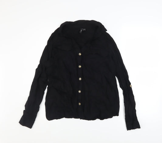Vero Moda Women’s Black Chiffon Long Sleeve Button Blouse XS