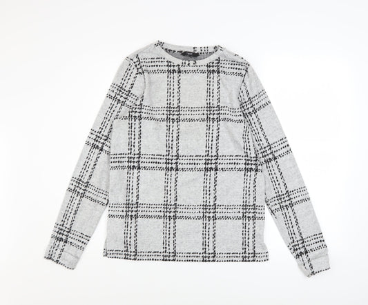 Next Women’s Grey Check Pullover Sweatshirt UK 8