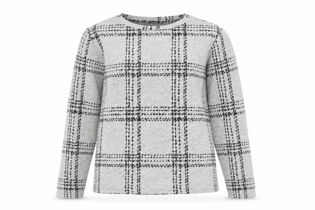 Next Women’s Grey Check Pullover Sweatshirt UK 8