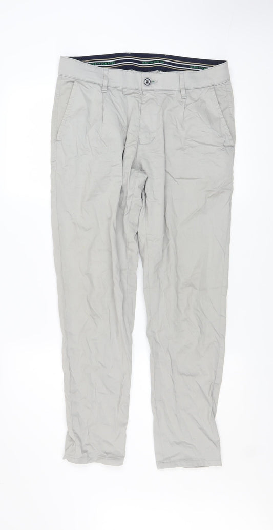 Club of Comfort Men's Beige Chino Trousers 32x30 Regular Fit Cotton